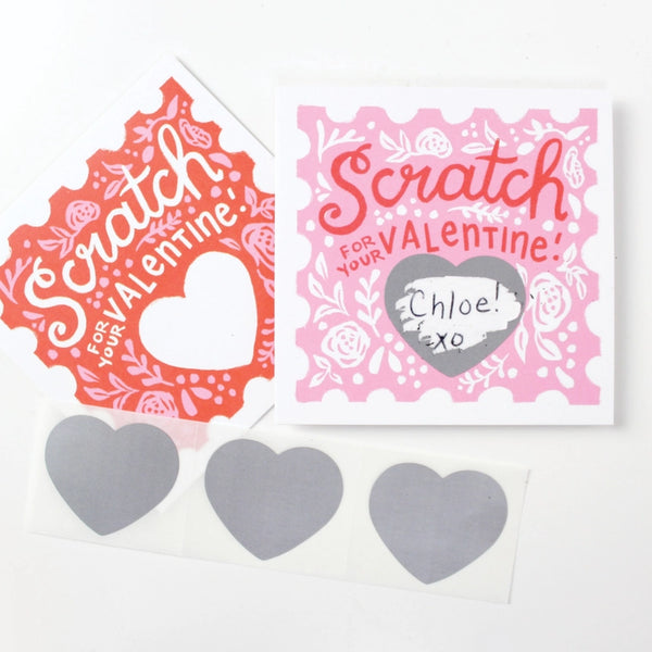 Scratch-Off Valentines-Floral-Set of 18 - Nantucket Kids