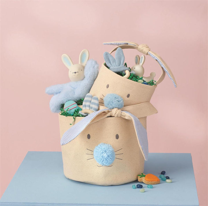 Blue Bunny Face Easter Basket