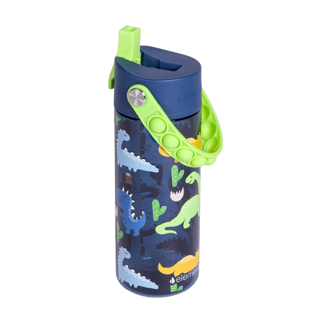 18oz Splash Pop Bottle - Dinosaur Navy