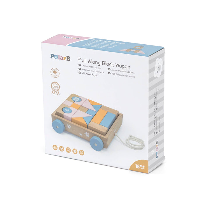 PolarB Pull Along Blocks Wagon