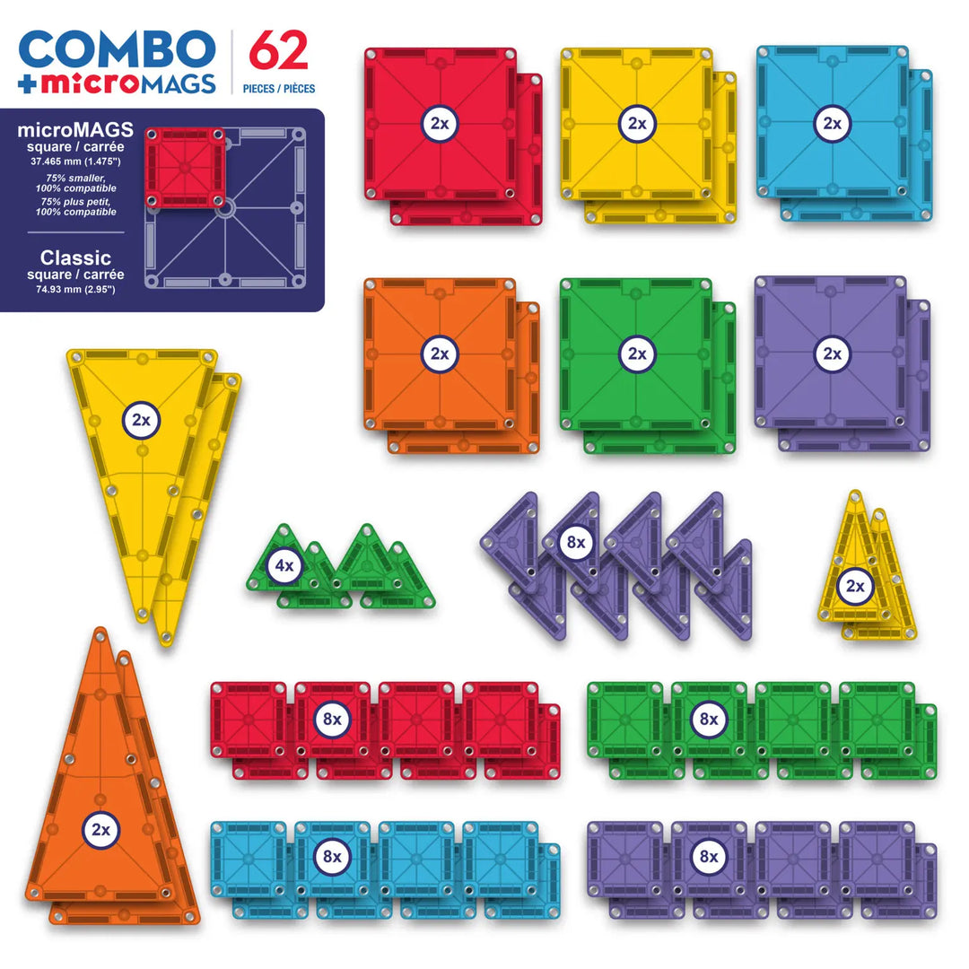 MAGNA-TILES Combo 62-Piece Set