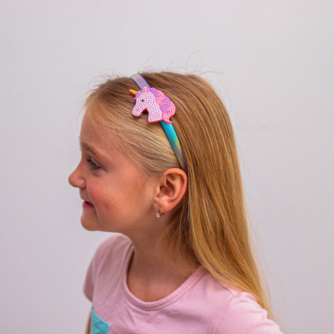 Chenille Rainbow/Heart/Star InterchangeableHeadband and Hair Clips