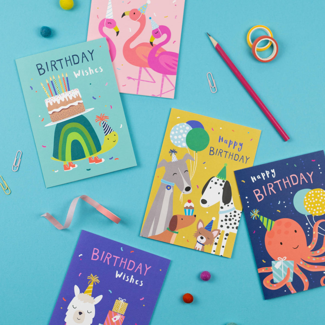 Birthday Wishes Card | Party Dinosaur Card for Boys