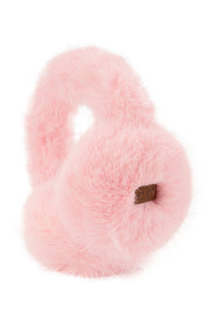 C.C Solid Long Fur Winter Ear Muff Ear Warmer: Lavender