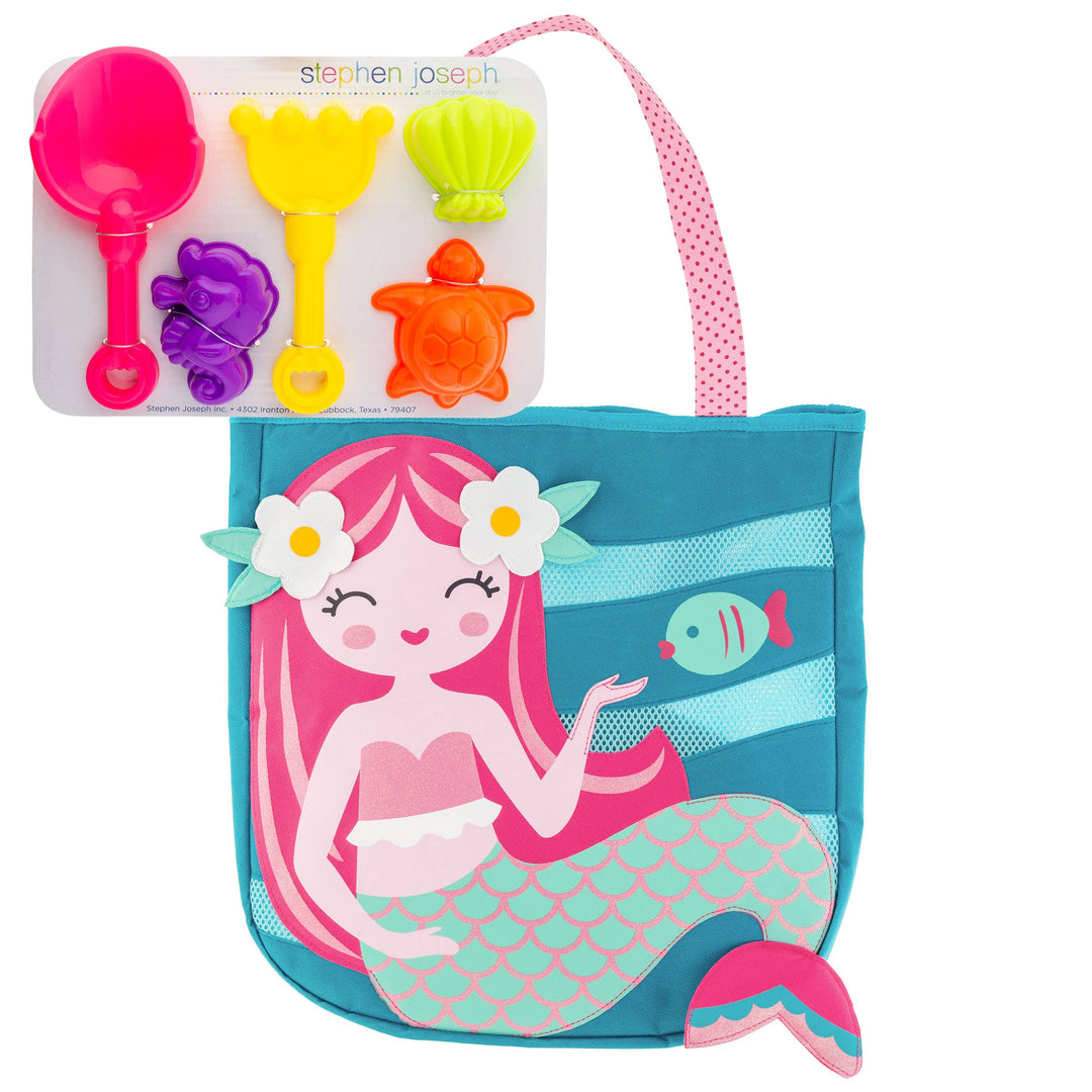 Beach Tote with Sand Toys Play Set: Turtle