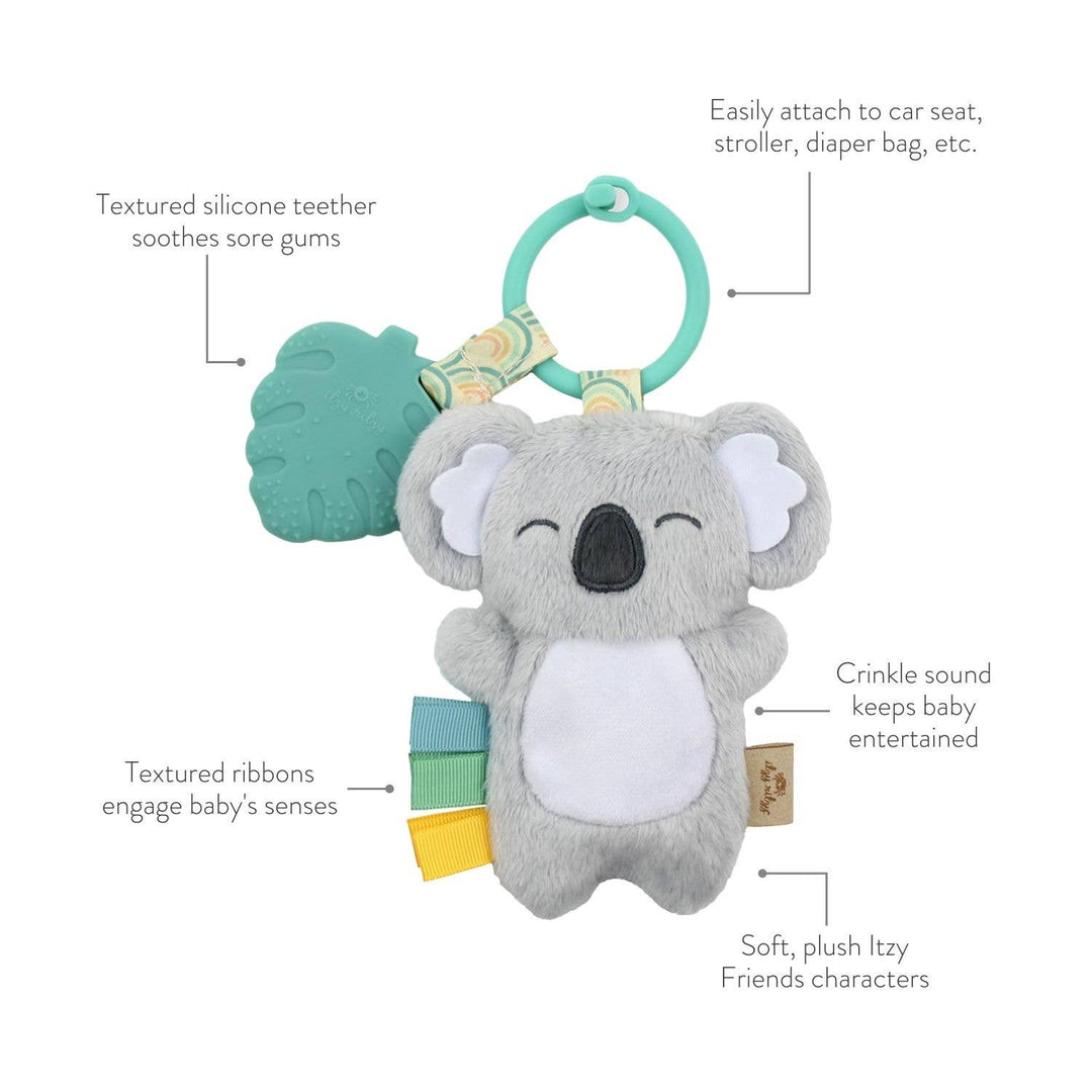 Holiday Itzy Pal™ Plush + Teether: Santa