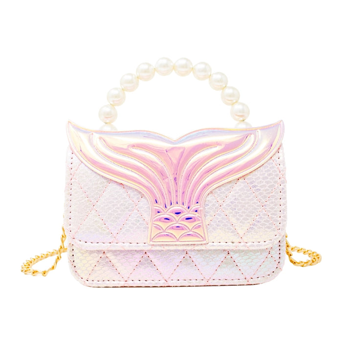 Mermaid Tail Pearl Handle Bag-Pink