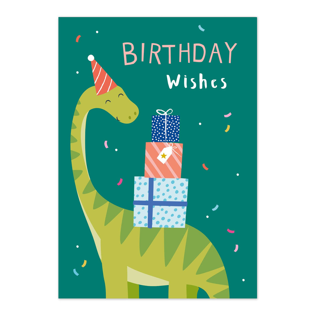 Birthday Wishes Card | Party Dinosaur Card for Boys