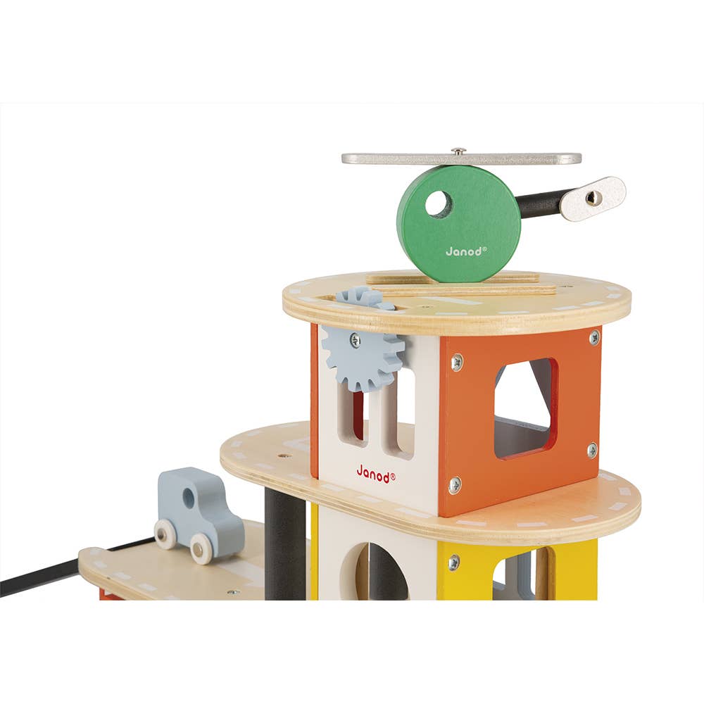 Bolid | Garage | Wooden toy | 4 vehicles included