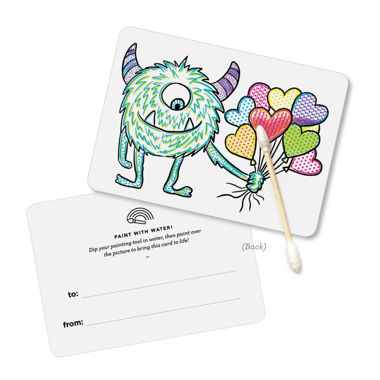 Paint with Water Valentines - Monster (Set of 18)