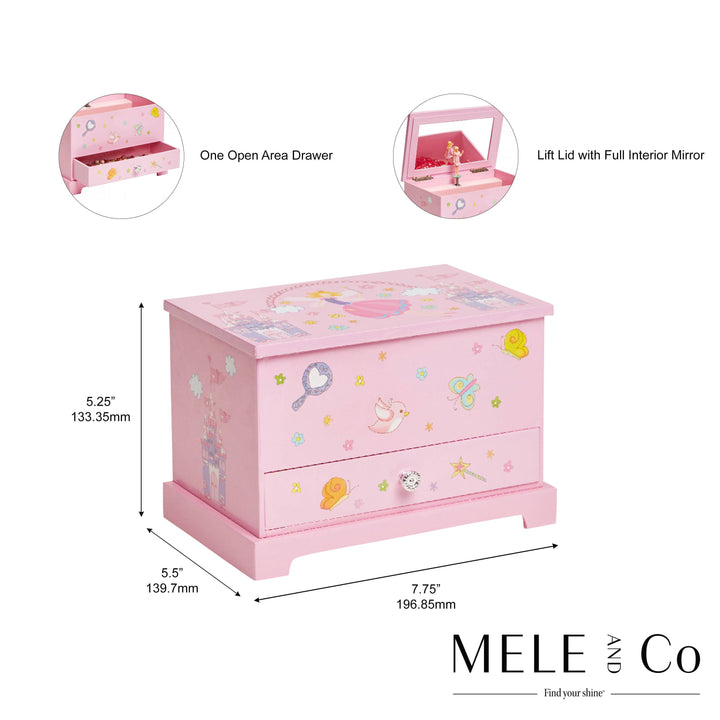 Mele and Co Kerri Girls Musical Fairy Jewelry Box: Pink / Waltz of the Flowers / Girls Musical Fairy Jewelry Box