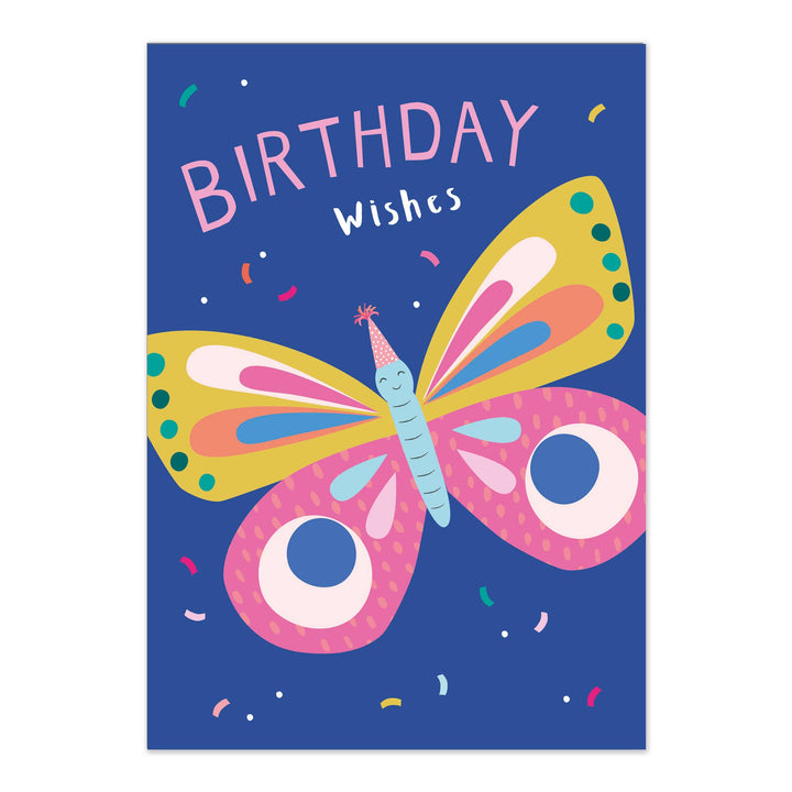 Birthday Wishes Card | Fun Butterfly Girl Card