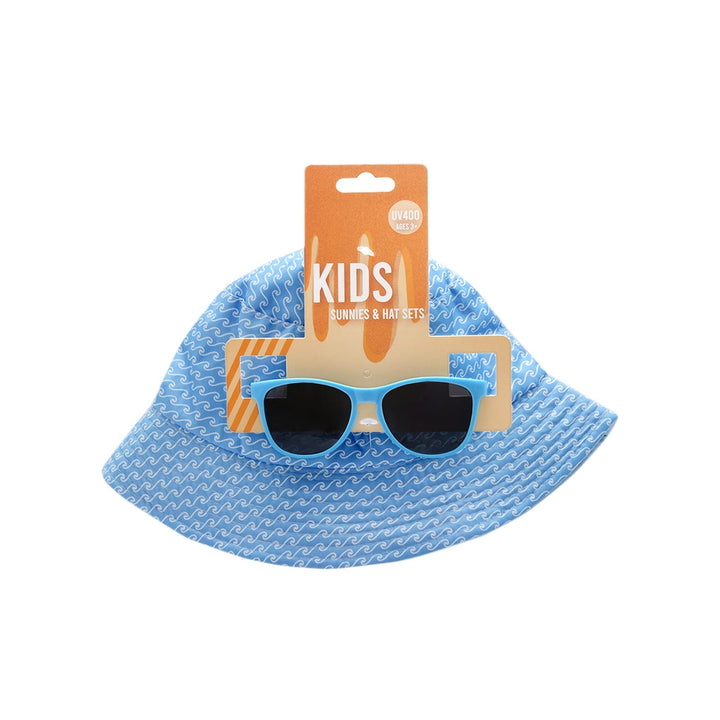 Boys Sunglasses with Bucket Hat Set