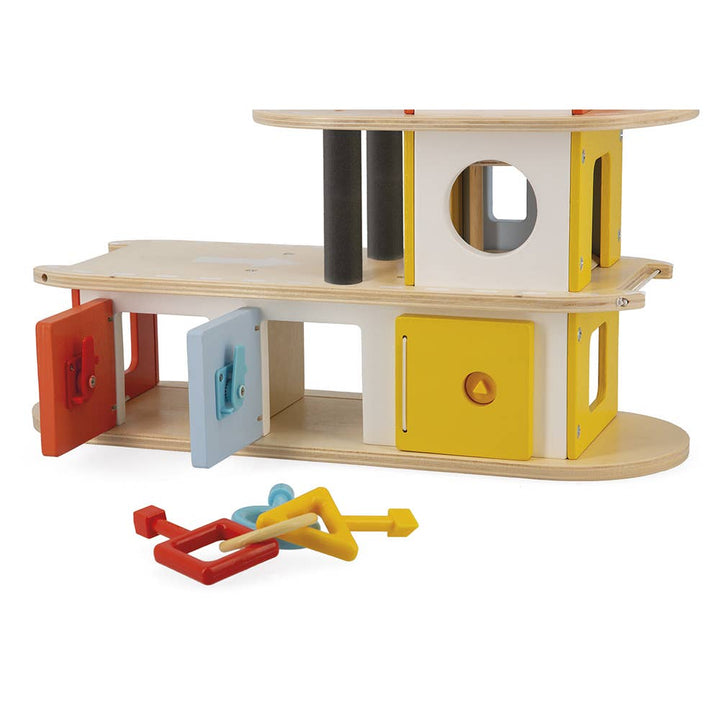 Bolid | Garage | Wooden toy | 4 vehicles included