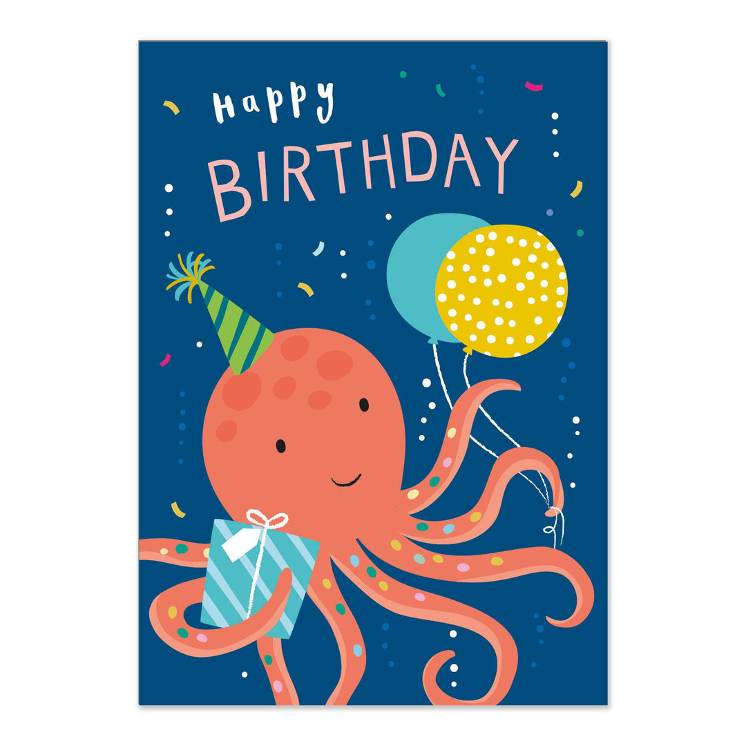 Happy Birthday Card | Fun Octopus Boy Card