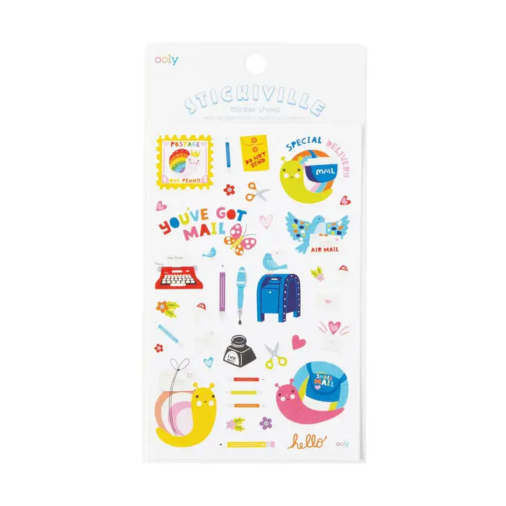 OOLY Stickiville Snail Mail Sticker Sheet