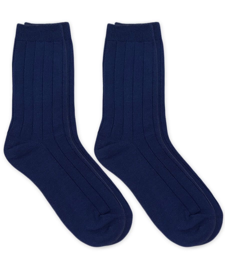 Jefferies Socks Bamboo Wide Rib Crew Socks 2 Pair Pack