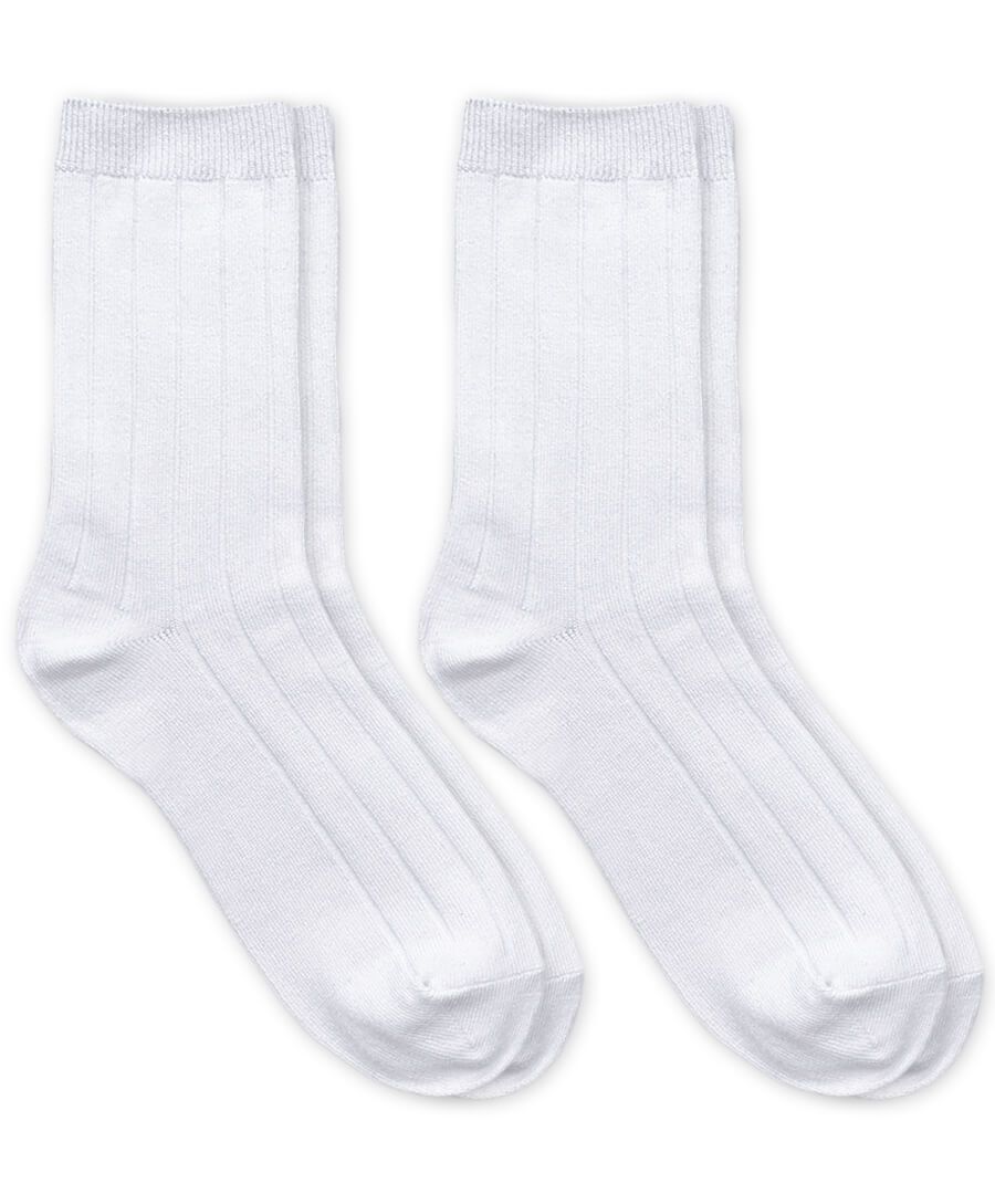 Jefferies Socks Bamboo Wide Rib Crew Socks 2 Pair Pack