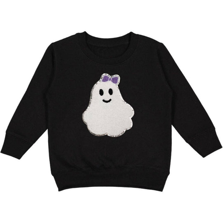 Girly Ghost Patch Halloween Sweatshirt - Kids Halloween: 2T