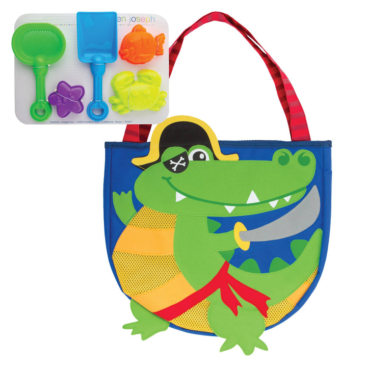 Beach Tote with Sand Toys Play Set: Turtle