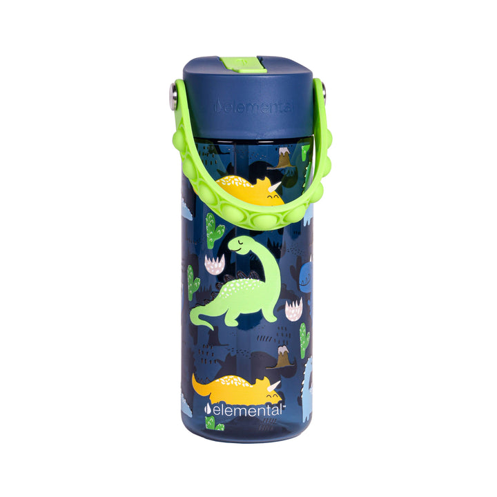 18oz Splash Pop Bottle - Dinosaur Navy