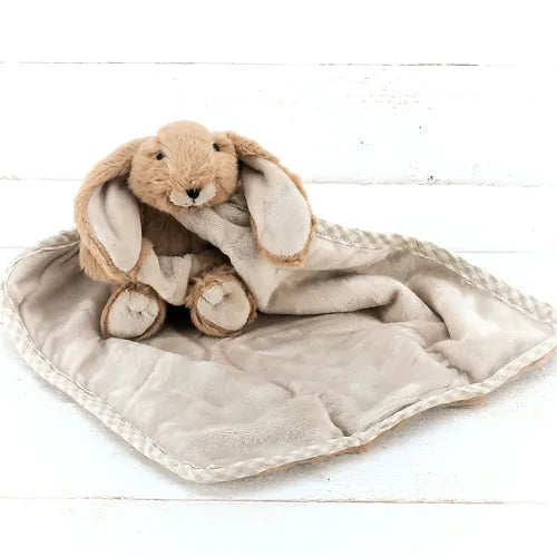 Bunny Baby Plush Soft Toy Soother Comforter Brown