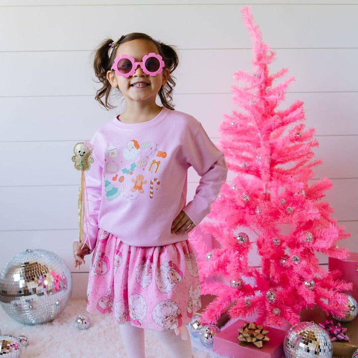 Retro Santa Christmas Tutu - Dress Up Skirt - Kids Holiday: 4-6Y