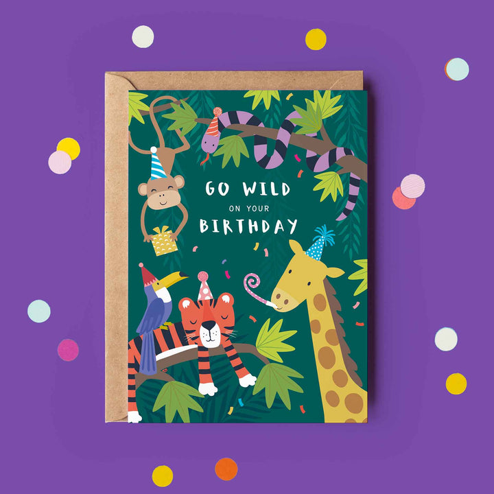 Go Wild on your Birthday | Kids Generic Birthday Card