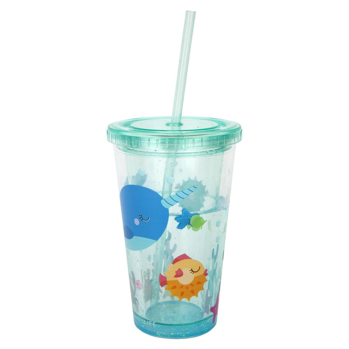 Sunnylife Kids Glitter Tumbler – Under the Sea