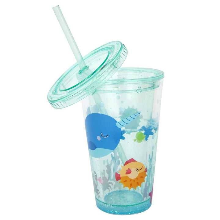 Sunnylife Kids Glitter Tumbler – Under the Sea