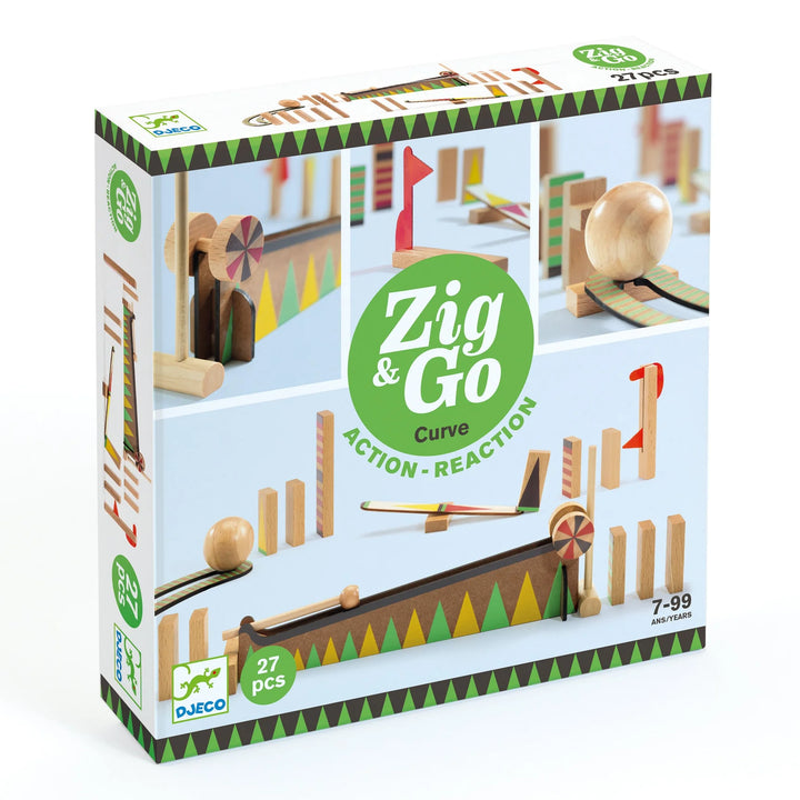 Zig & Go Curve 27 pc Chain Reaction Construction Set