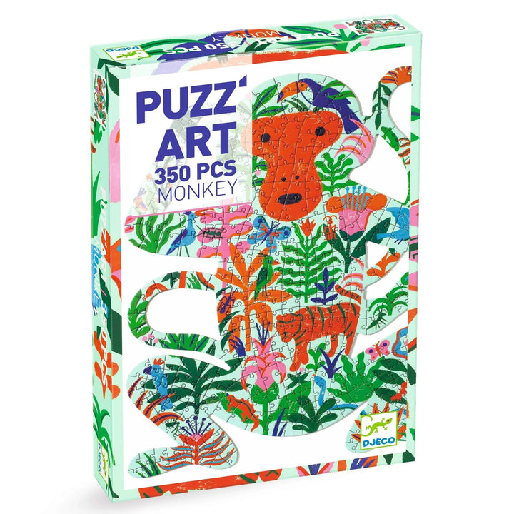 Monkey 350pc Puzz'Art Shaped Jigsaw Puzzle + Poster