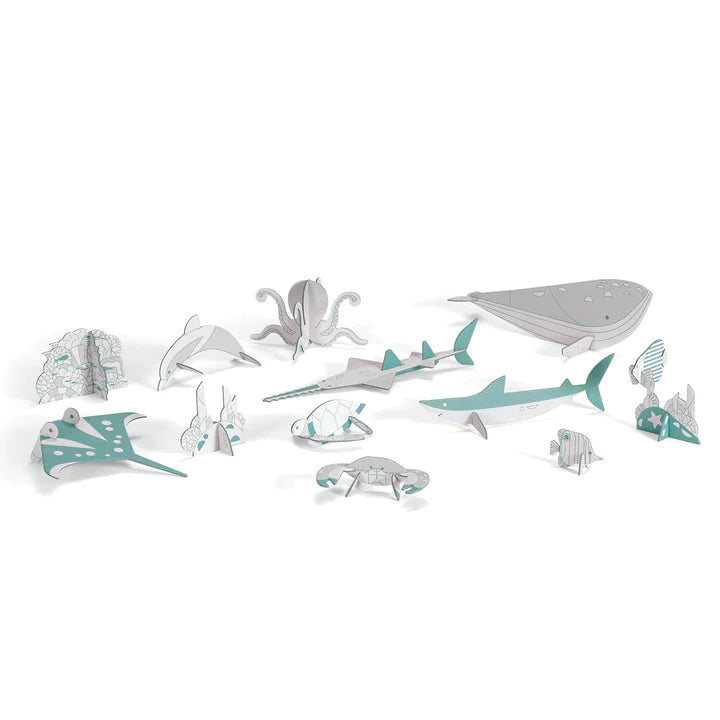 Sea Life Color Assemble, Play, DIY Craft Kit