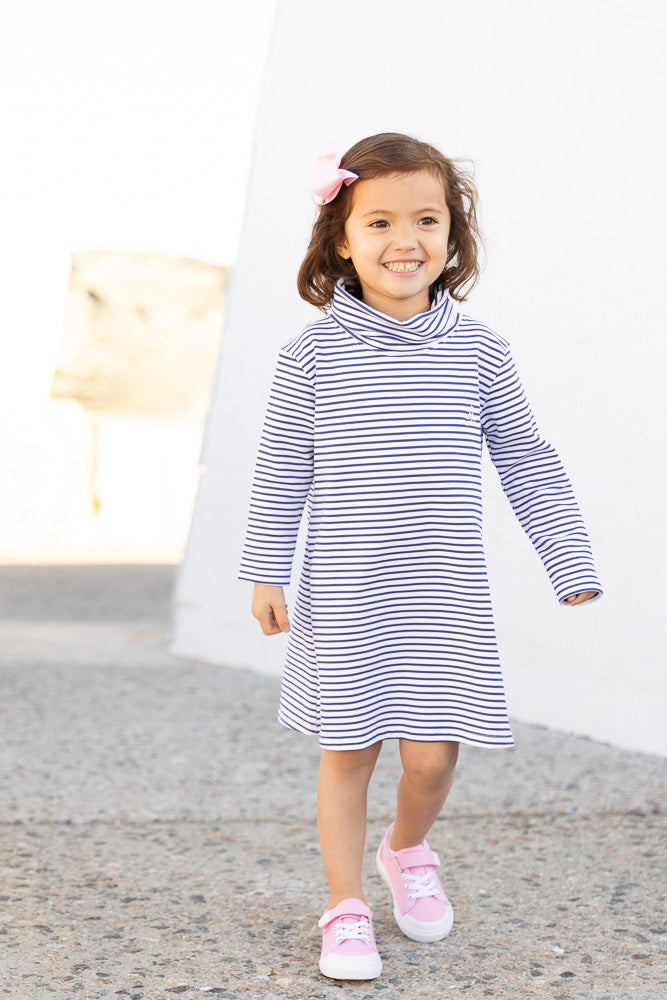 Tisbury Turtleneck Dress-Portside Stripe