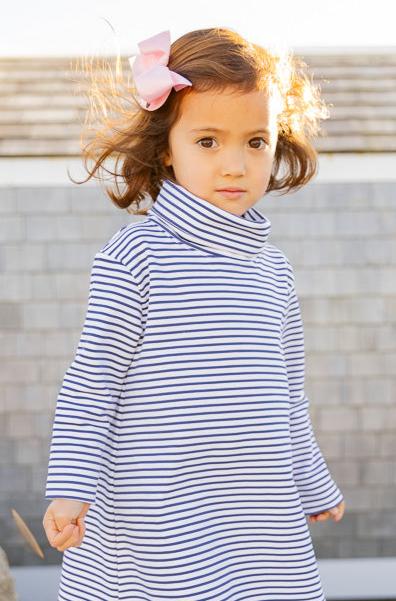 Tisbury Turtleneck Dress-Portside Stripe