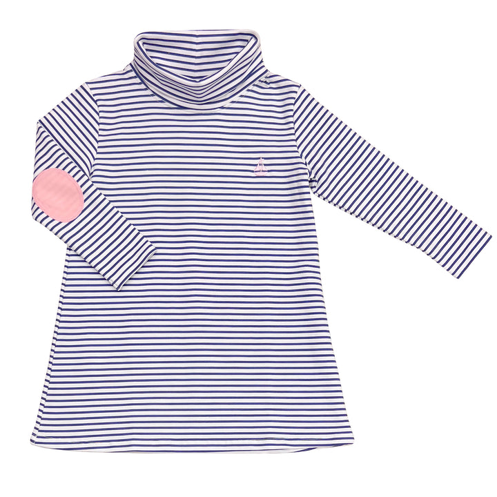 Tisbury Turtleneck Dress-Portside Stripe