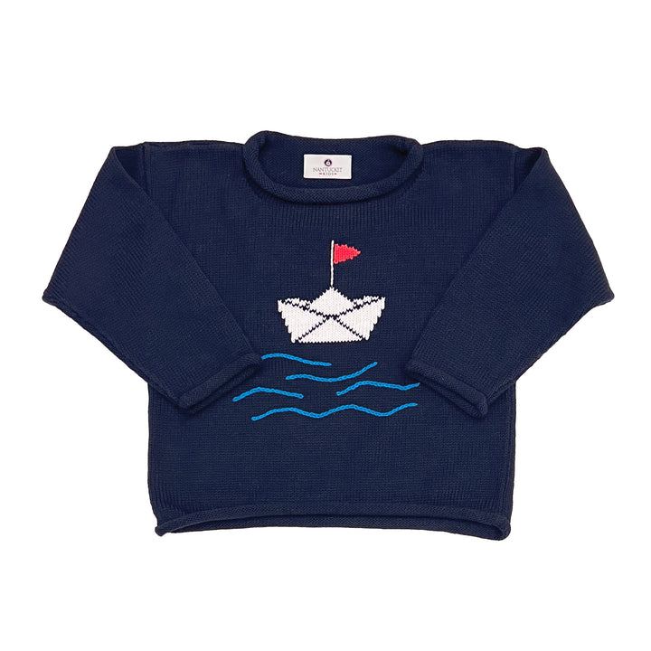 Paper Boat Roll Neck Sweater (Unisex)