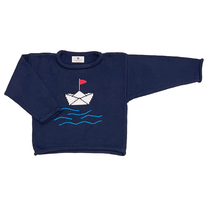 Paper Boat Roll Neck Sweater (Unisex)