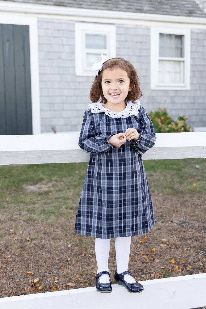 Isabel Dress-Mariner Plaid