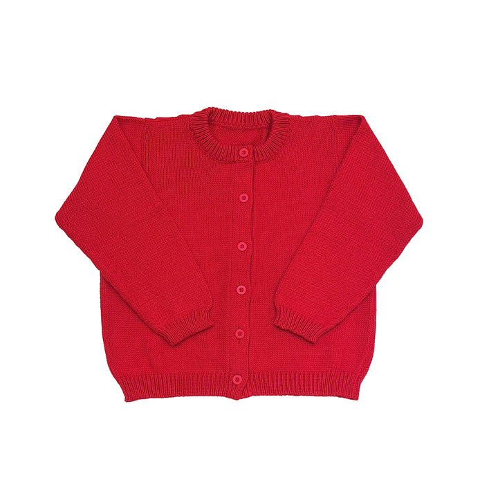 Essentials Pima Cardigan-Pointsettia