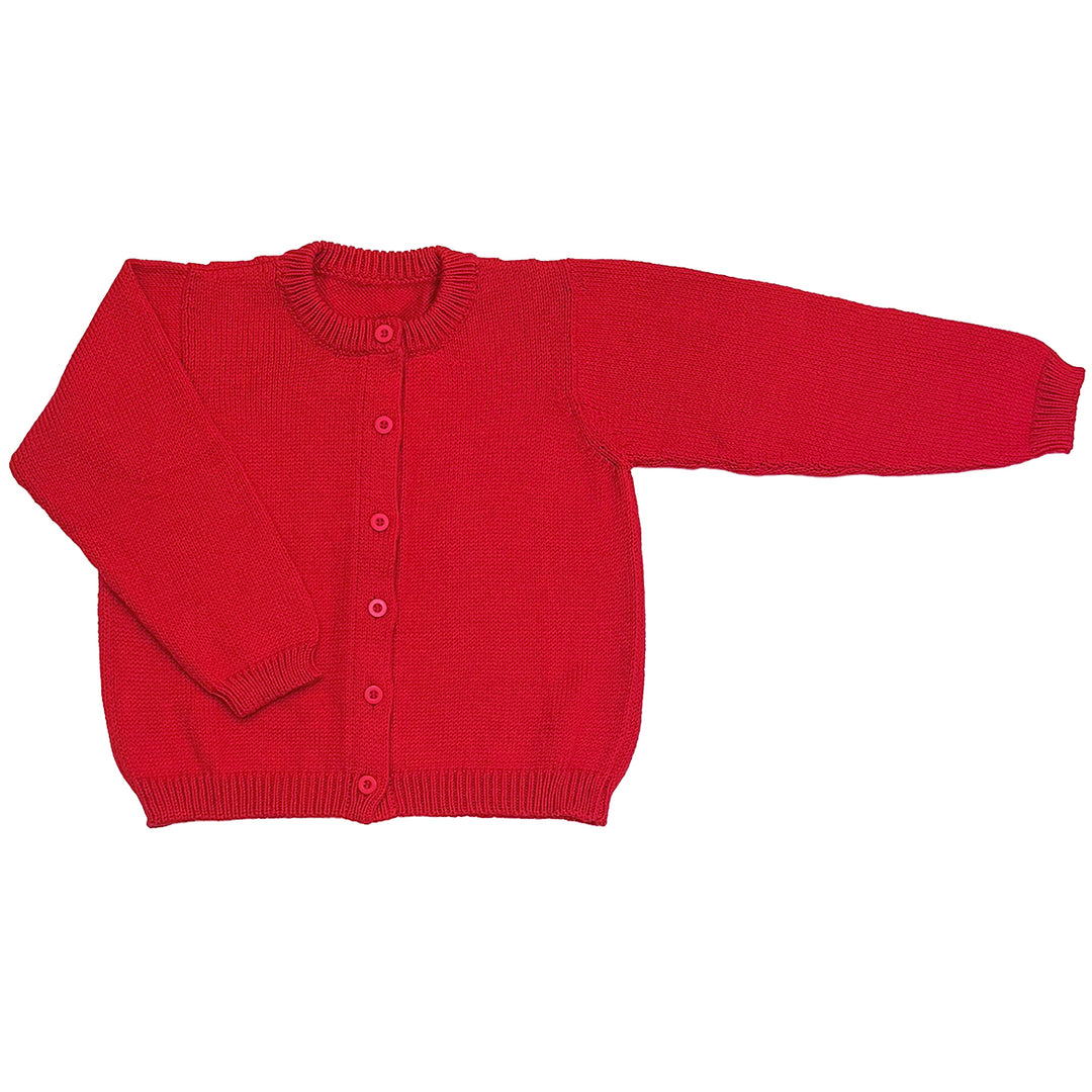 Essentials Pima Cardigan-Pointsettia