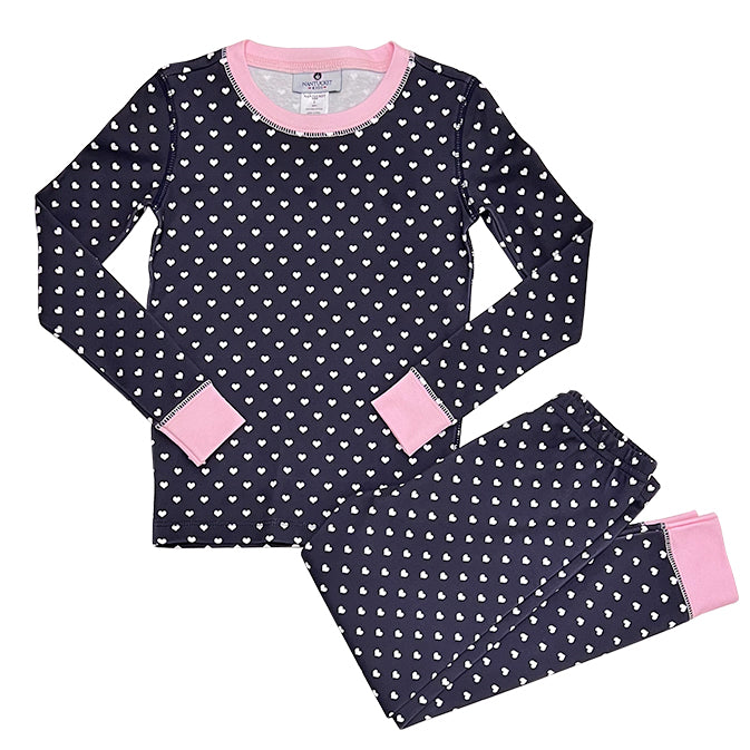 Hearts Pima Jammies 2-Piece Set