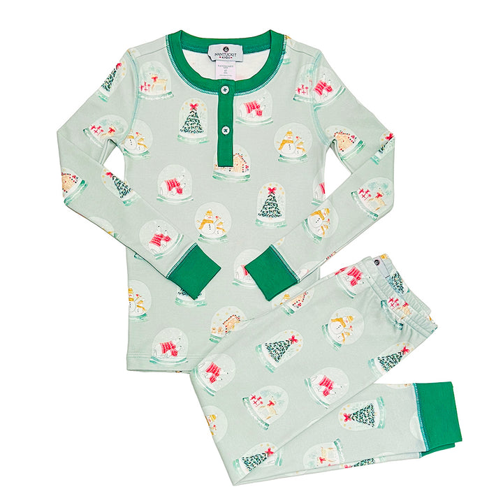 Snow Globes Pima Jammies 2-Piece Set