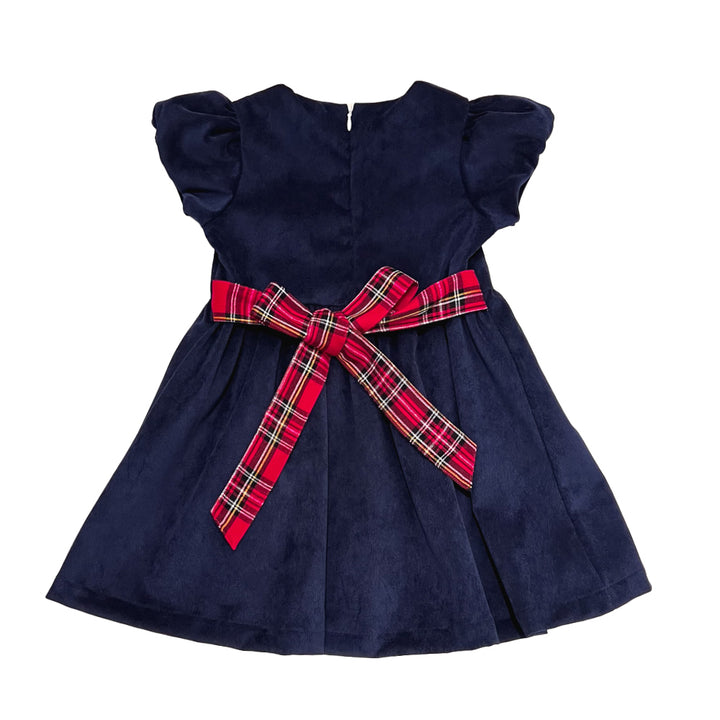 Elyse Dress with Royal Stewart Tartan Sash