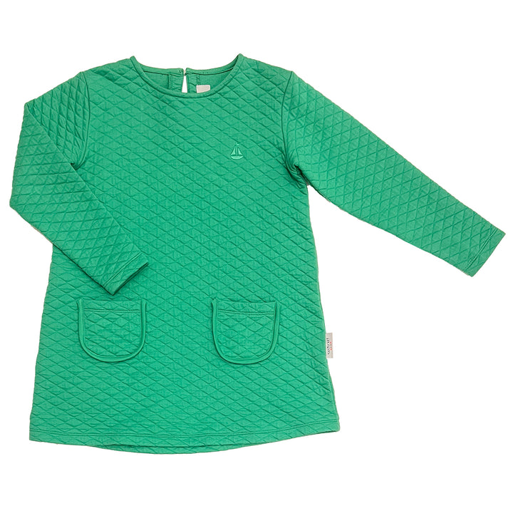 Quinn Quilted Tunic Dress-Greenwich Green