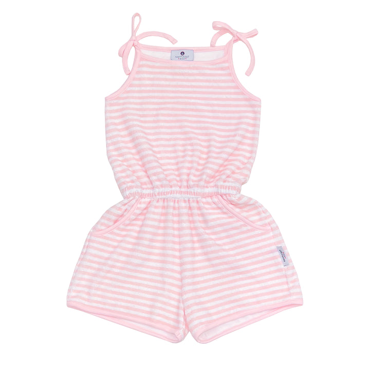 Portside Stripe Towelling Romper-Primrose