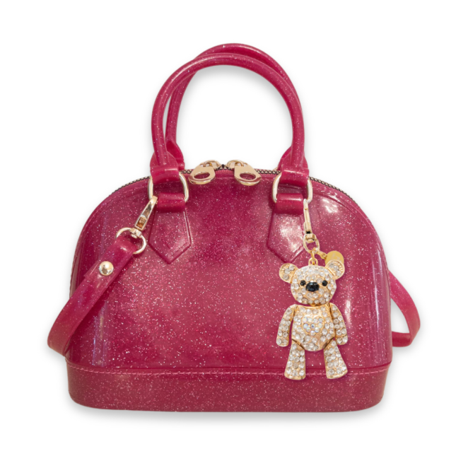 Cate: Crystal Teddy Holiday Edition: Fuschia Sparkle