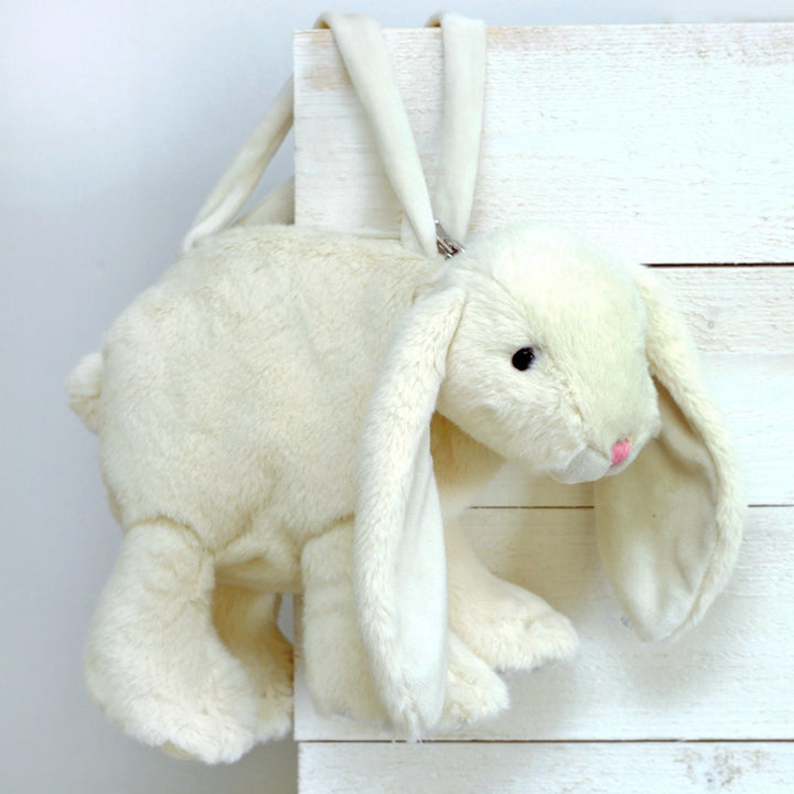 Plush Bunny Bag-Cream