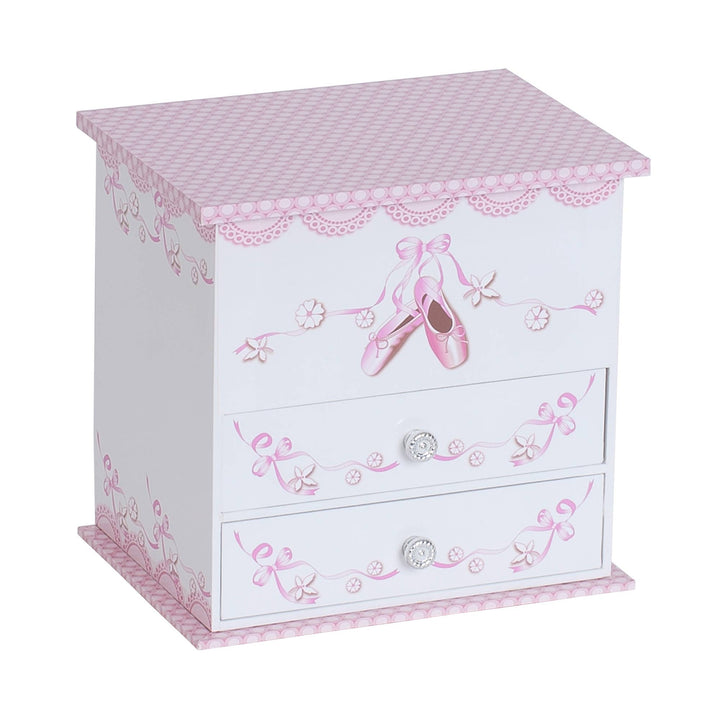 Mele and Co Angel Girls Ballerina Music Jewelry Box: White / Waltz of the Flowers / Girls Musical Ballerina Jewelry Box