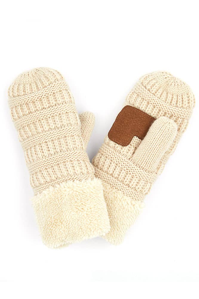 C.C Kids solid Knitted mitten: Indi Pink